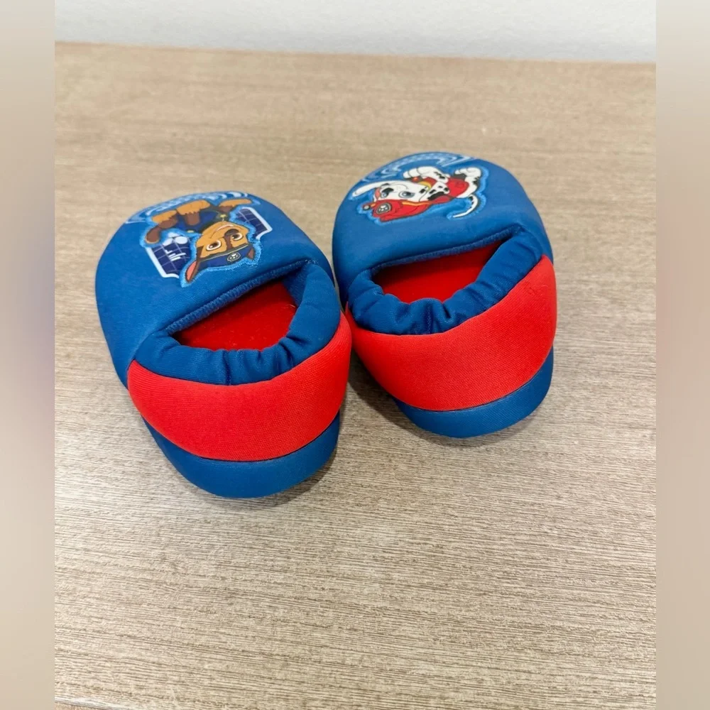 NWOT Paw Patrol Slippers Soft Bottom Chase Marshal Blue Red Shoe Toddler Boy 5/6